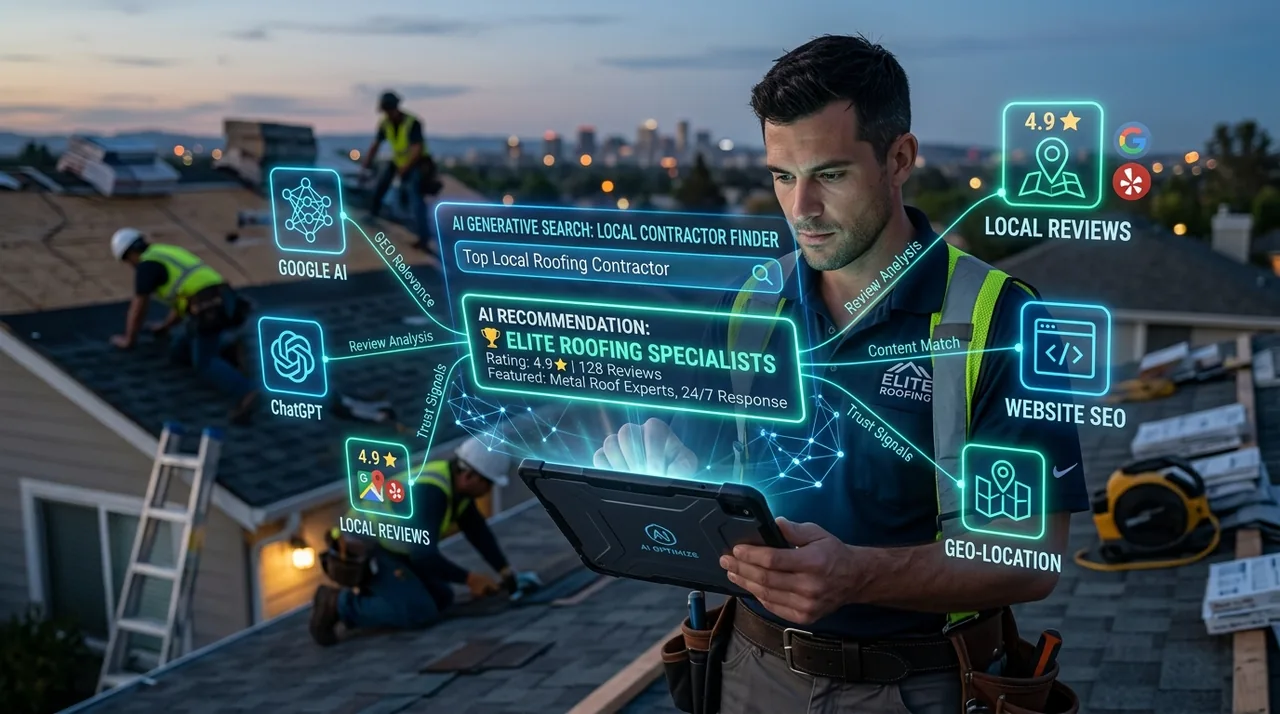 Cómo lograr que SearchGPT y Google AI recomienden a tu empresa de contratistas en 2026 (GEO para Negocios Locales)