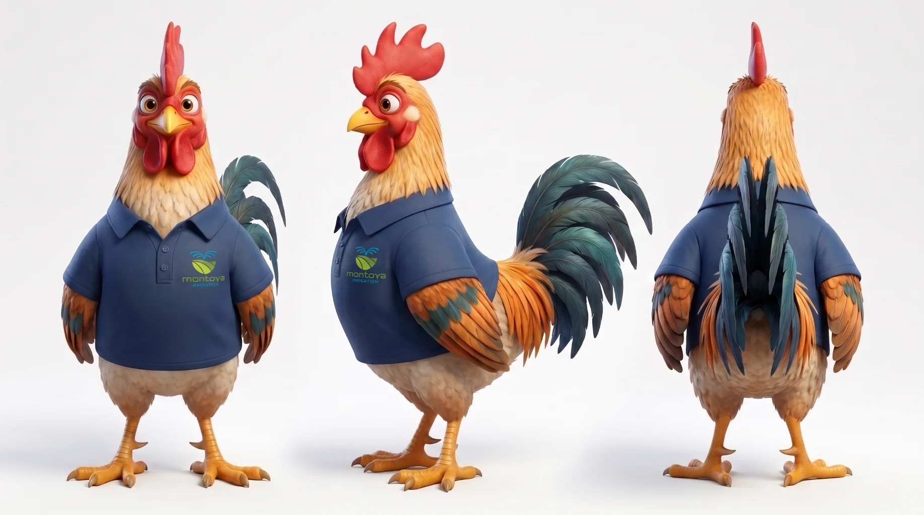 El Gallo de Montoya Irrigation - Pose Mascot