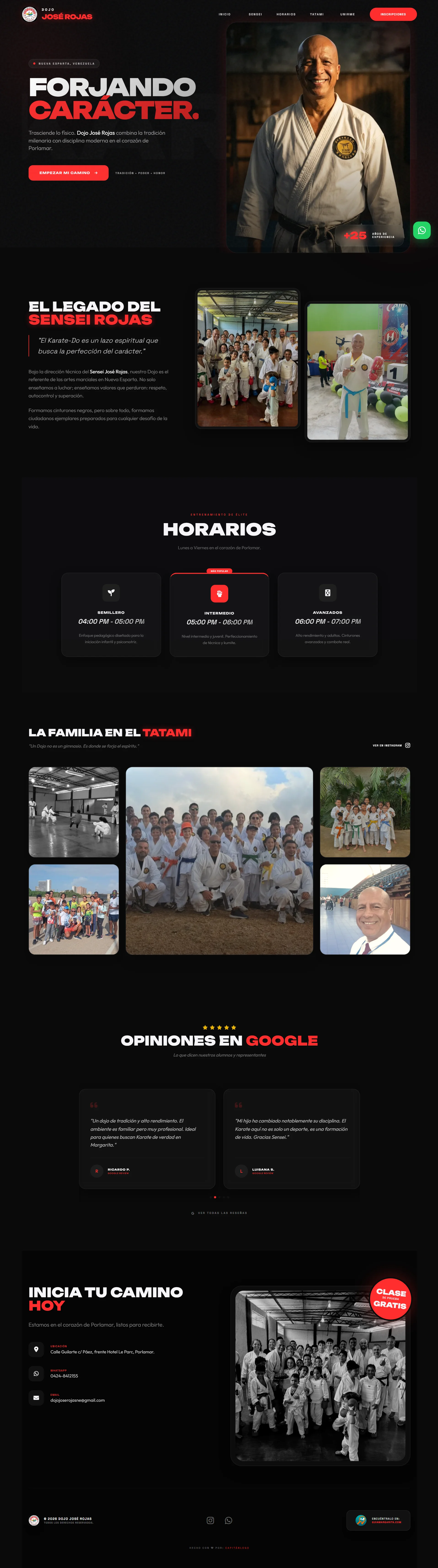 Dojo José Rojas Vista Previa Web