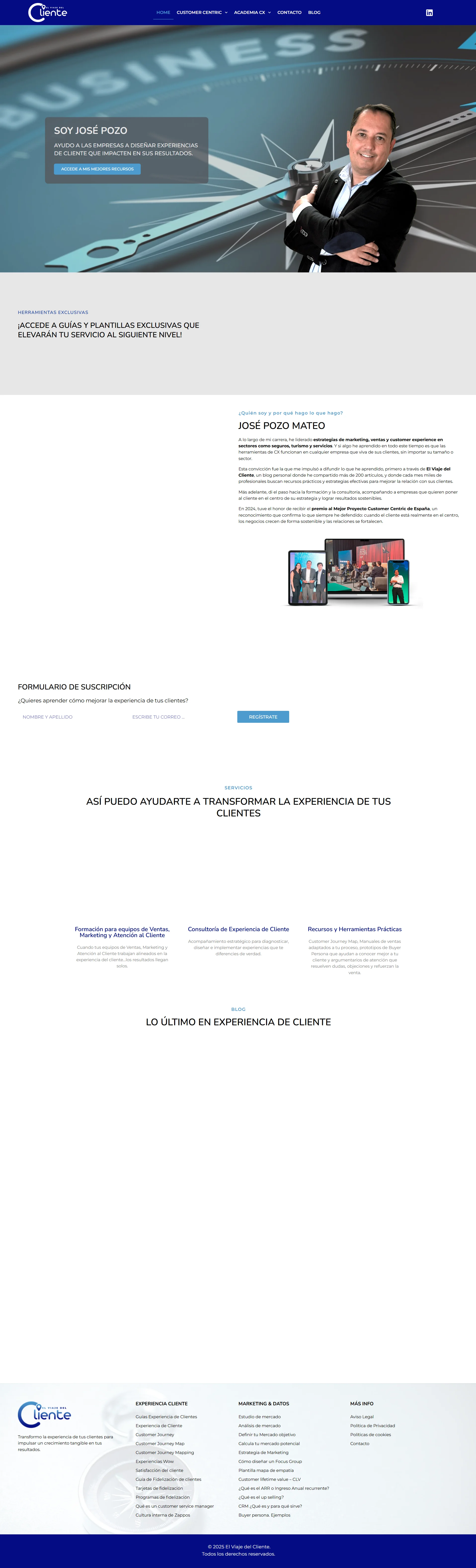 El Viaje del Cliente Vista Previa Web