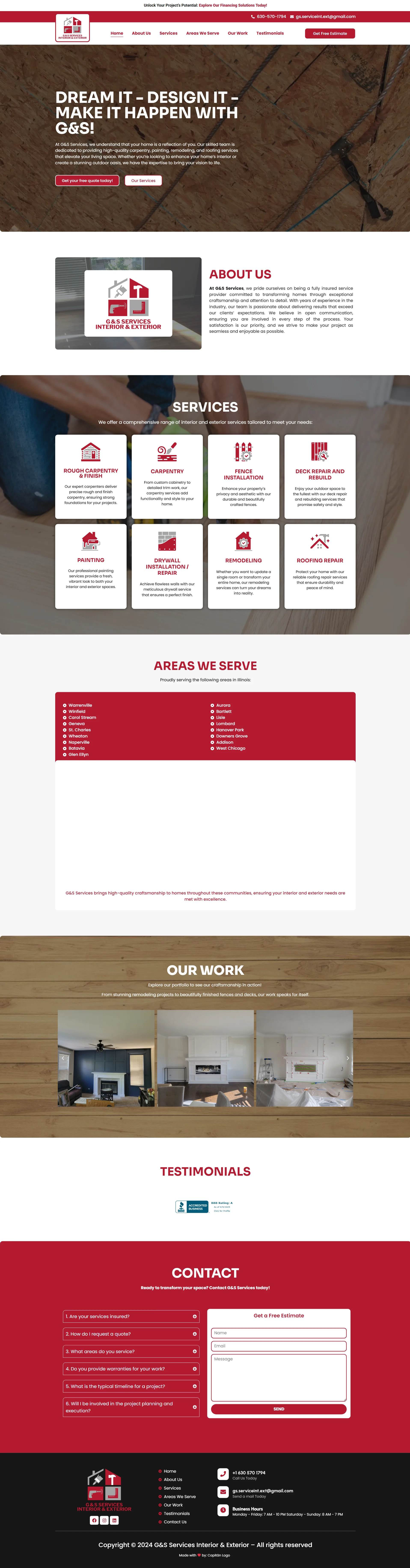 G&S Services Construction Vista Previa Web