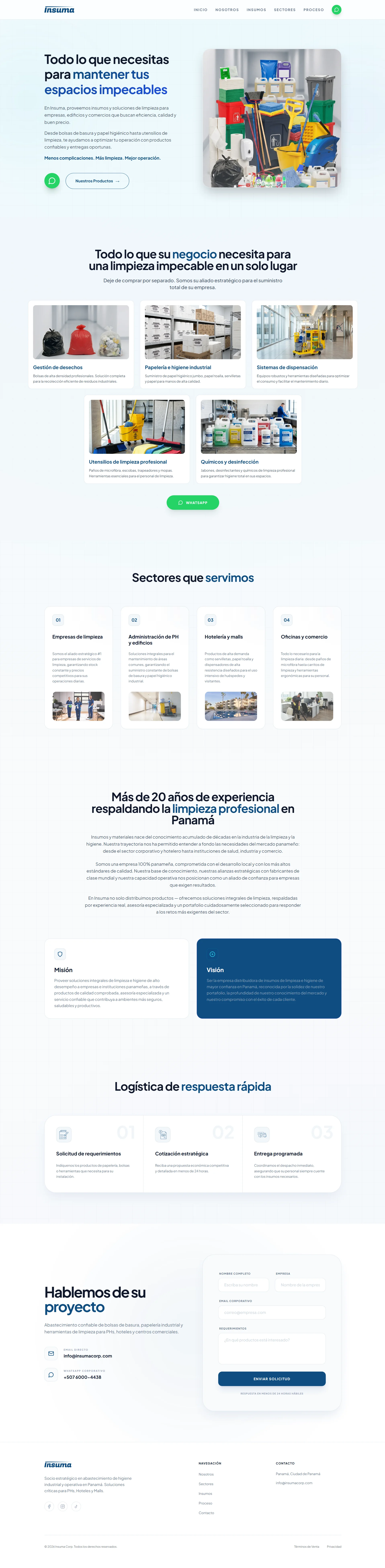 InsumaCorp Vista Previa Web