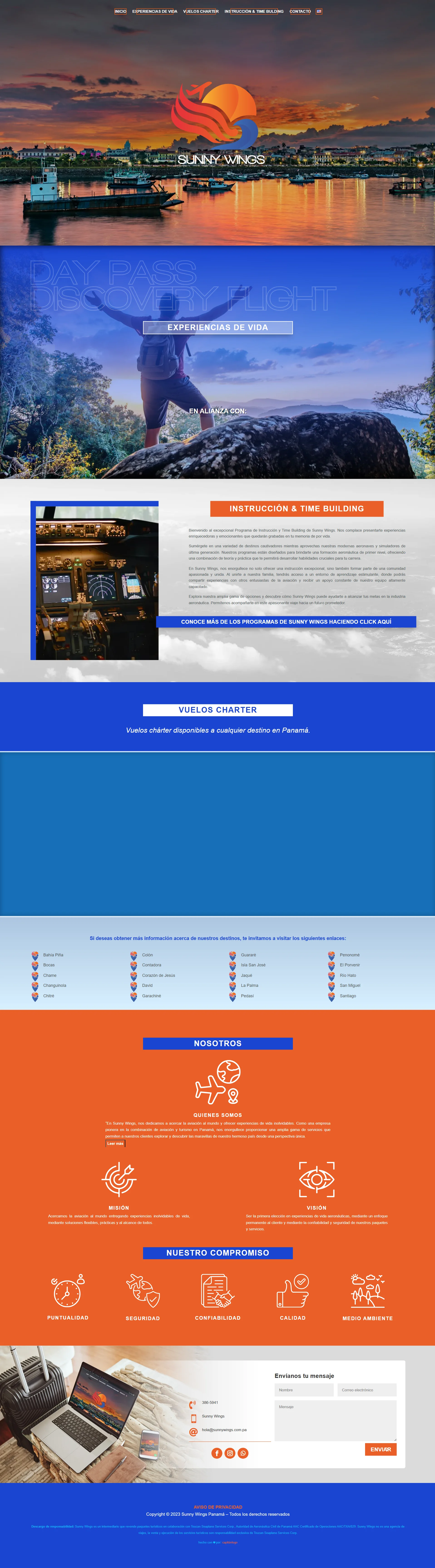 Sunny Wings Vista Previa Web